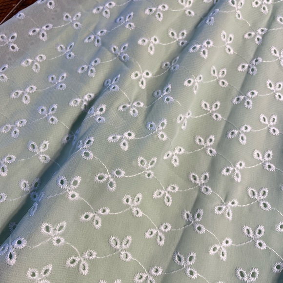 Windsor Sage Green Eyelet Midi Dress Small Cottagecore Summer - Picture 5 of 9